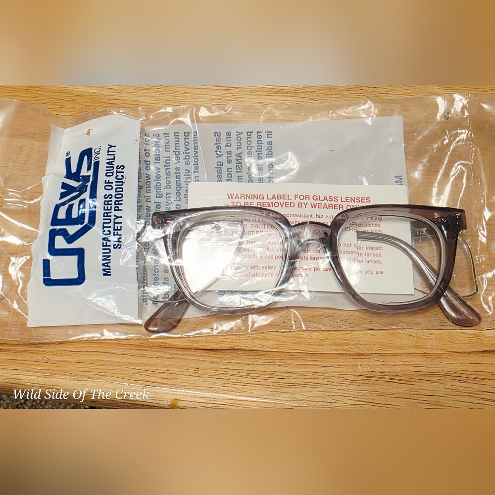 Vintage Crews Clear Safety Glasses ~ New In Package